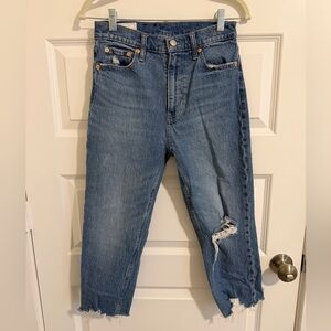 GAP Cheeky Straight Sky High Jeans - Light Blue Size 4p / 27